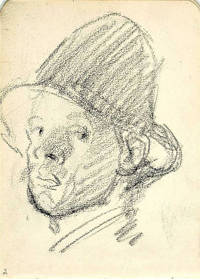 Sketchbook 17, Self-Portrait with Hat by Theo van Doesburg Centraal Museum AB4124-C