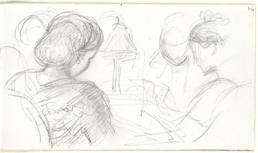 Sketch of three unknown women by Louisa Anne (née Stuart), Marchioness of Waterford
