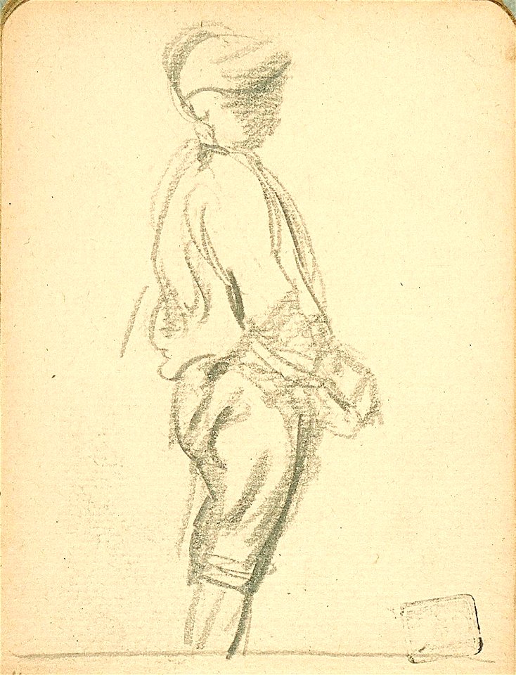Sketchbook 27, Man with Cap and Breeches by Theo van Doesburg Centraal Museum AB4126-N