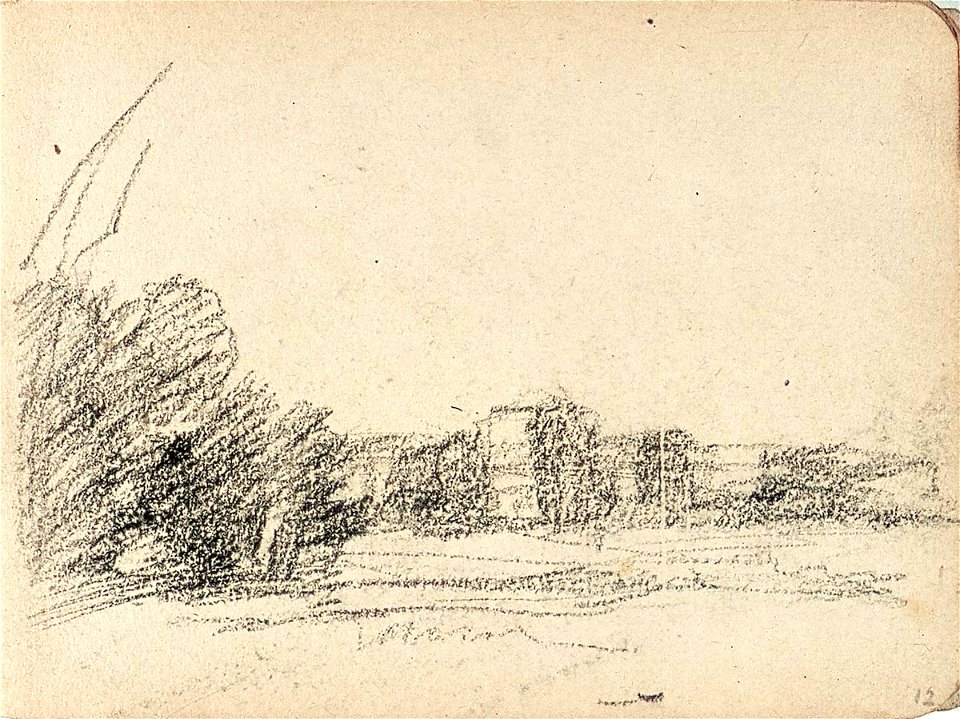 Sketchbook 26, Landscape with Cottages by Theo van Doesburg Centraal Museum AB4118-M