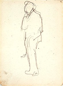Sketchbook 18, A Man with His Left Hand in His Pocket by Theo van Doesburg Centraal Museum AB4138-N