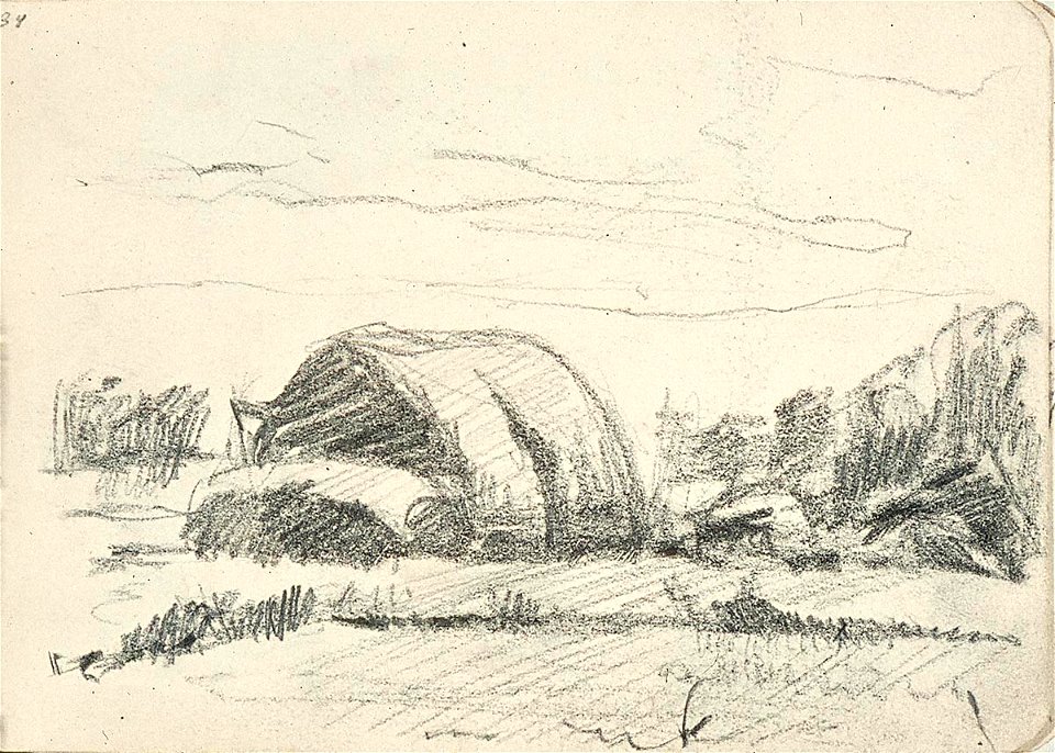 Sketchbook 24, Haystack in a Field by Theo van Doesburg Centraal Museum AB4128-AH