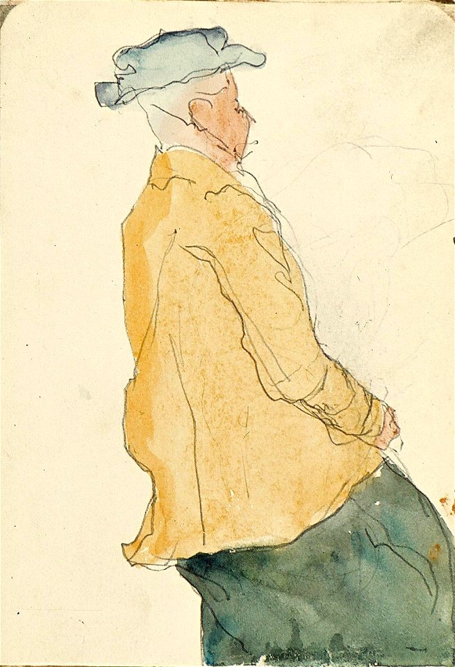 Sketchbook 1, An Old Woman with Hat Shown from the Back by Theo van Doesburg Centraal Museum AB4134-G