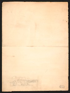 Sketch of buildings and a bridge on bottom left corner of sheet LCCN2016645929