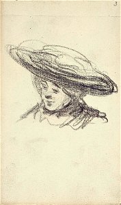Sketchbook 31, Portrait of a Woman with a Hat by Theo van Doesburg Centraal Museum AB4115-C