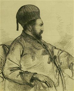 Sketch of King Yaqub Khan of Afghanistan in 1879-cropped