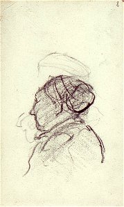 Sketchbook 31, Portrait of an Old Woman Shown Obliquely from the Left by Theo van Doesburg Centraal Museum AB4115-J