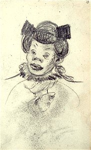 Sketchbook 31, Caricature Portraits of a Man and a Woman by Theo van Doesburg Centraal Museum AB4115-O