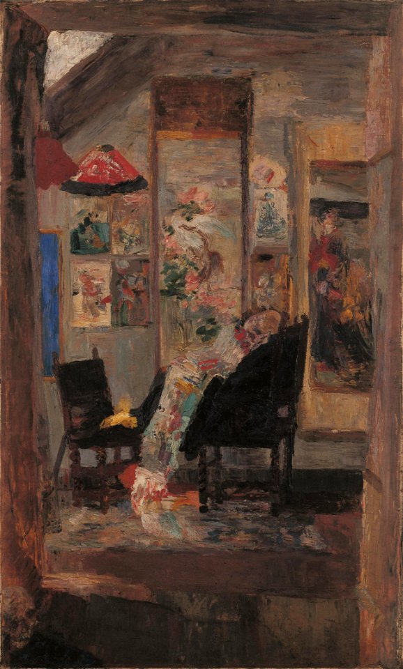 Skelet bekijkt chinoiserieën, James Ensor, 1885, Museum voor Schone Kunsten Gent (1995-A), Koning Boudewijnstichting (KBS 0008)