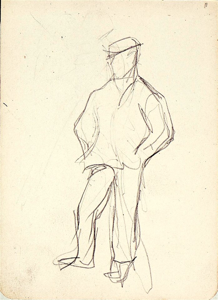 Sketchbook 18, A Man His Hands in His Pockets by Theo van Doesburg Centraal Museum AB4138-M