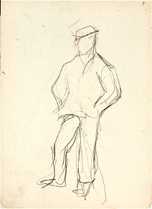 Sketchbook 18, A Man His Hands in His Pockets by Theo van Doesburg Centraal Museum AB4138-M