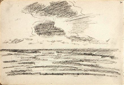 Sketchbook 32, Seascape at Sunset by Theo van Doesburg Centraal Museum AB4136-AE