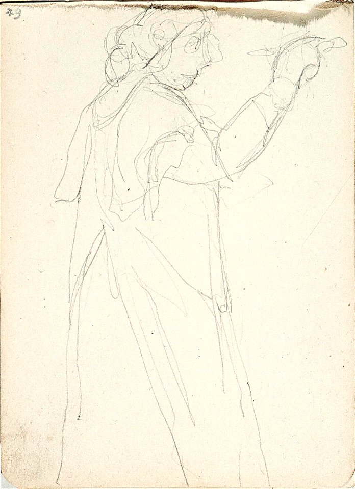 Sketchbook 18, A Woman Painting by Theo van Doesburg Centraal Museum AB4138-U