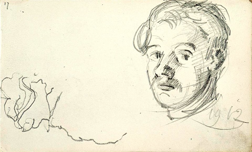 Sketchbook 30, Self-Portrait by Theo van Doesburg Centraal Museum AB4137-Q