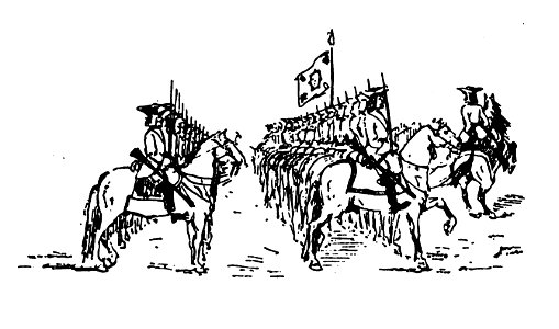 Sketch of the 17th century Condé-Cavalerie