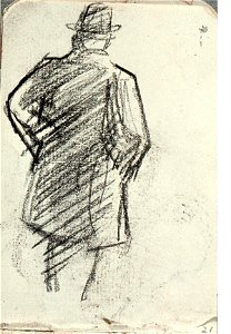 Sketchbook 35, A Man with a Hat Standing Shown from the Back by Theo van Doesburg Centraal Museum AB4132-W