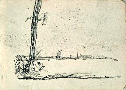Sketchbook 24, Landscape with a Tree on the Foreground by Theo van Doesburg Centraal Museum AB4128-G