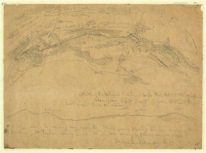 Sketch map of the battle of Gettysburg, made while on the march toward Frederick, Md. - E. Forbes. LCCN2004661934