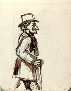 Sketchbook 36, Man with Hat and Walking Cane by Theo van Doesburg Centraal Museum AB4127-G