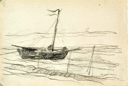 Sketchbook 32, Fishing Boat at Sea by Theo van Doesburg Centraal Museum AB4136-AD