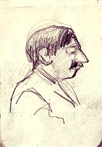Sketchbook 33, Portrait of a Man by Theo van Doesburg Centraal Museum AB4114-G
