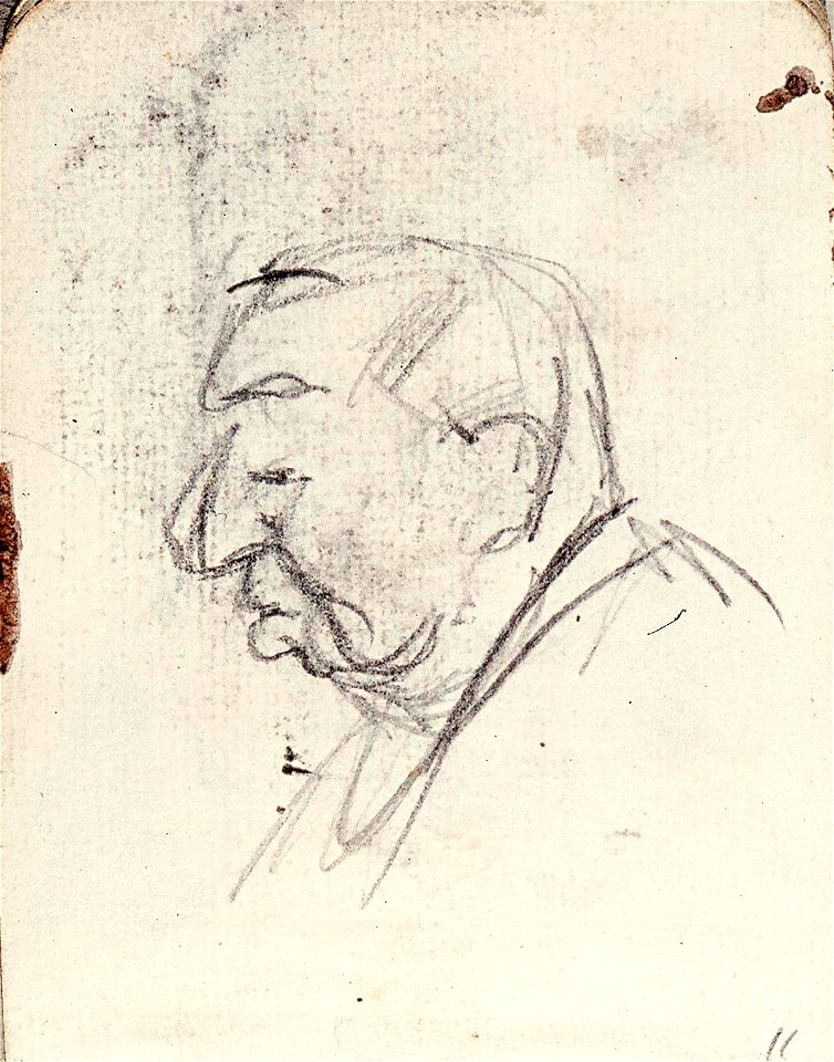 Sketchbook 36, Portrait of a Man in Profile by Theo van Doesburg Centraal Museum AB4127-K