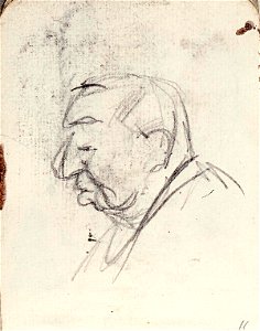 Sketchbook 36, Portrait of a Man in Profile by Theo van Doesburg Centraal Museum AB4127-K