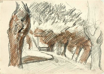Sketchbook 24, Country Road with Trees by Theo van Doesburg Centraal Museum AB4128-AI