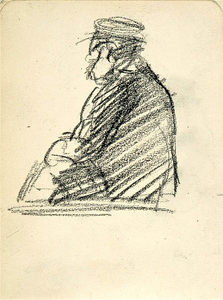 Sketchbook 17, A Man with a Cap Sitting, Seen from the Back by Theo van Doesburg Centraal Museum AB4124-H