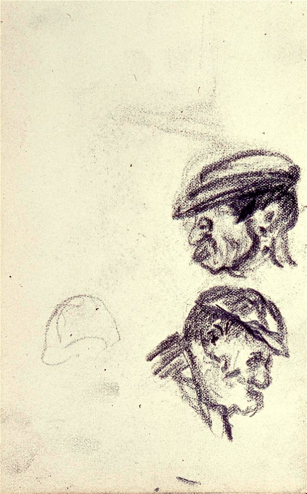 Sketchbook 31, Two Caricature Male Heads by Theo van Doesburg Centraal Museum AB4115-P