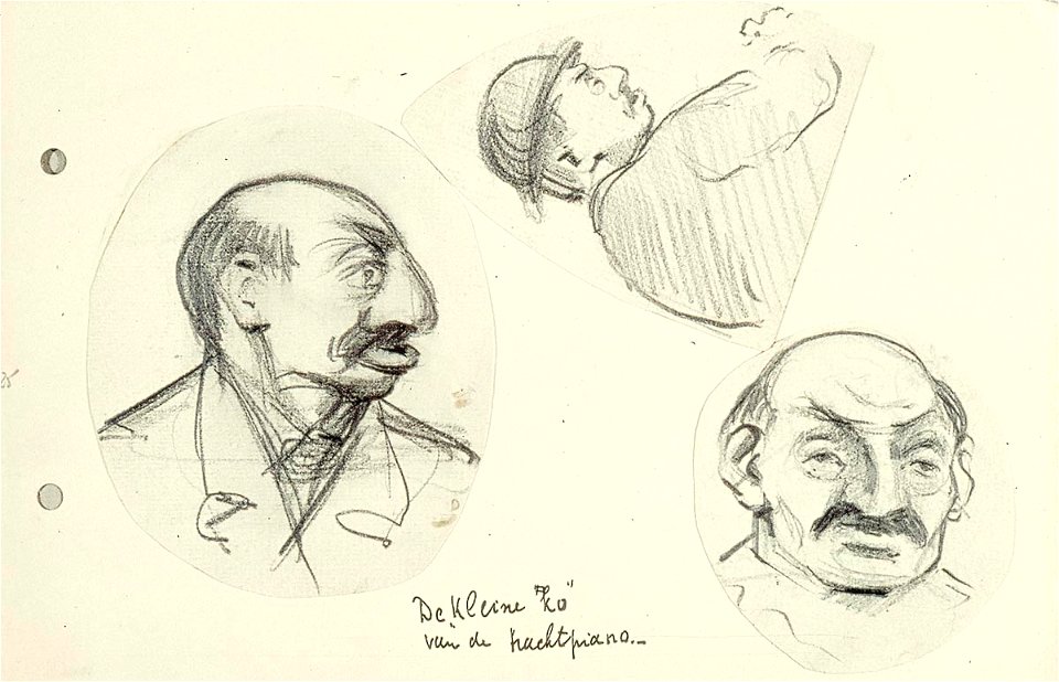 Sketchbook 40, De Kleine Ko van de nachtpiano by Theo van Doesburg Joods Historisch Museum MB00788