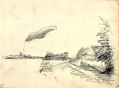 Sketchbook 14, Landscape with Cloud by Theo van Doesburg Centraal Museum AB4123-R