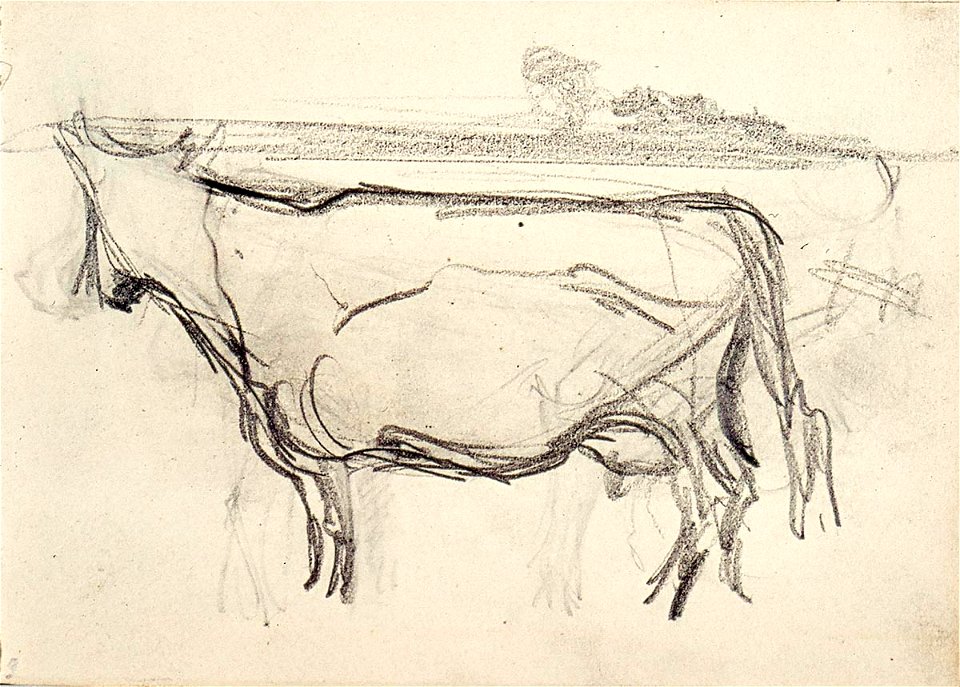 Sketchbook 20, Cow by Theo van Doesburg Centraal Museum AB4139-K