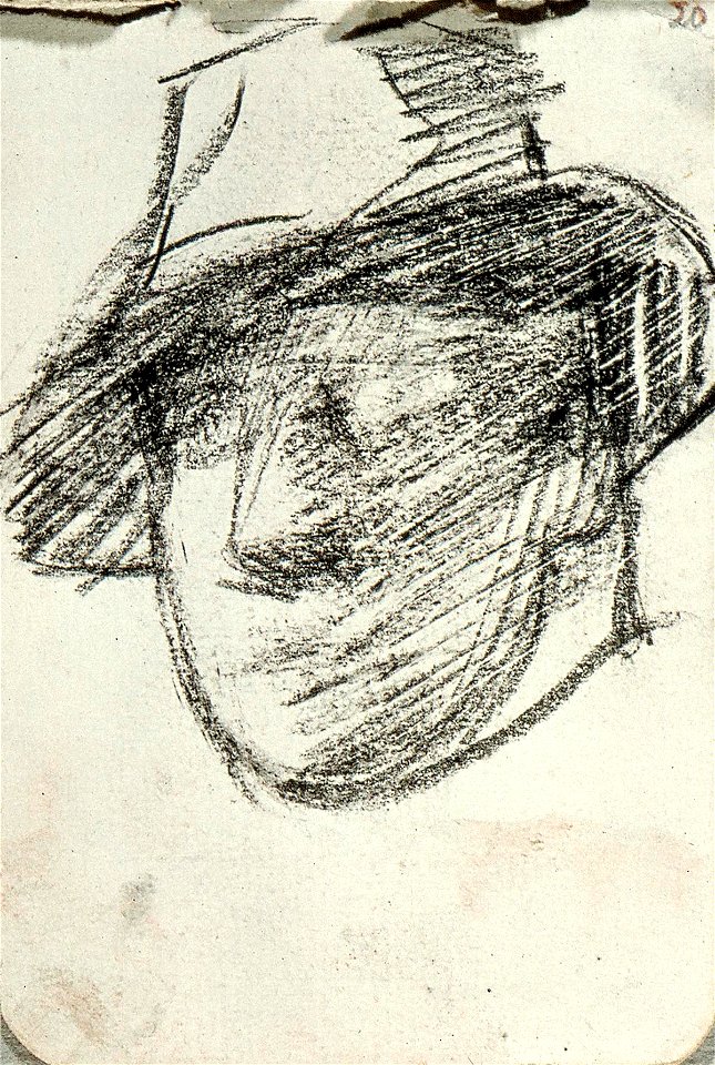 Sketchbook 35, Portrait of a Man with a Hat by Theo van Doesburg Centraal Museum AB4132-V