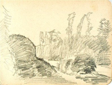 Sketchbook 26, Landscape with Haystack by Theo van Doesburg Centraal Museum AB4118-Q