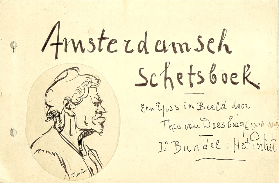 Sketchbook 40, Title Page by Theo van Doesburg Joods Historisch Museum MB00760