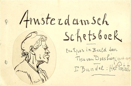Sketchbook 40, Title Page by Theo van Doesburg Joods Historisch Museum MB00760