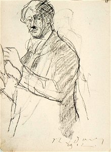 Sketchbook 18, Self-Portrait, Drawing by Theo van Doesburg Centraal Museum AB4138-T