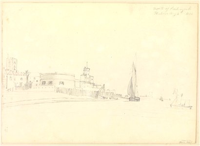 Sketch of the mouth of Portsmouth Harbour, May 4th 1818 RMG PZ0890