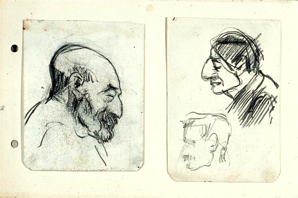 Sketchbook 40, Three Men by Theo van Doesburg Joods Historisch Museum MB00792