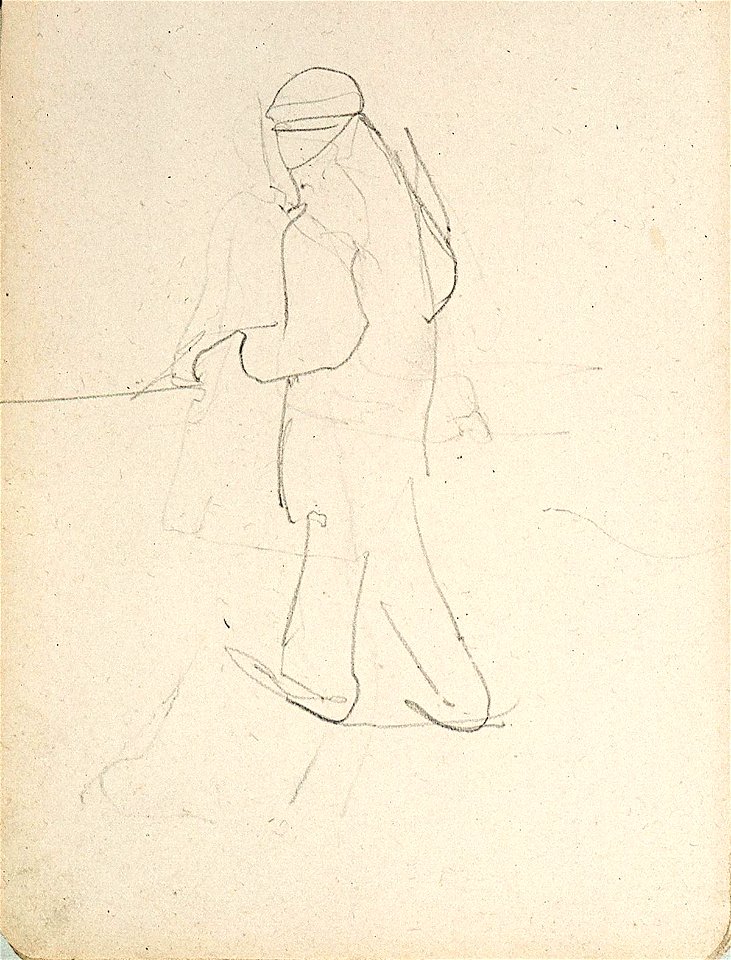 Sketchbook 18, A Man Shown Obliquely from behind by Theo van Doesburg Centraal Museum AB4138-AE