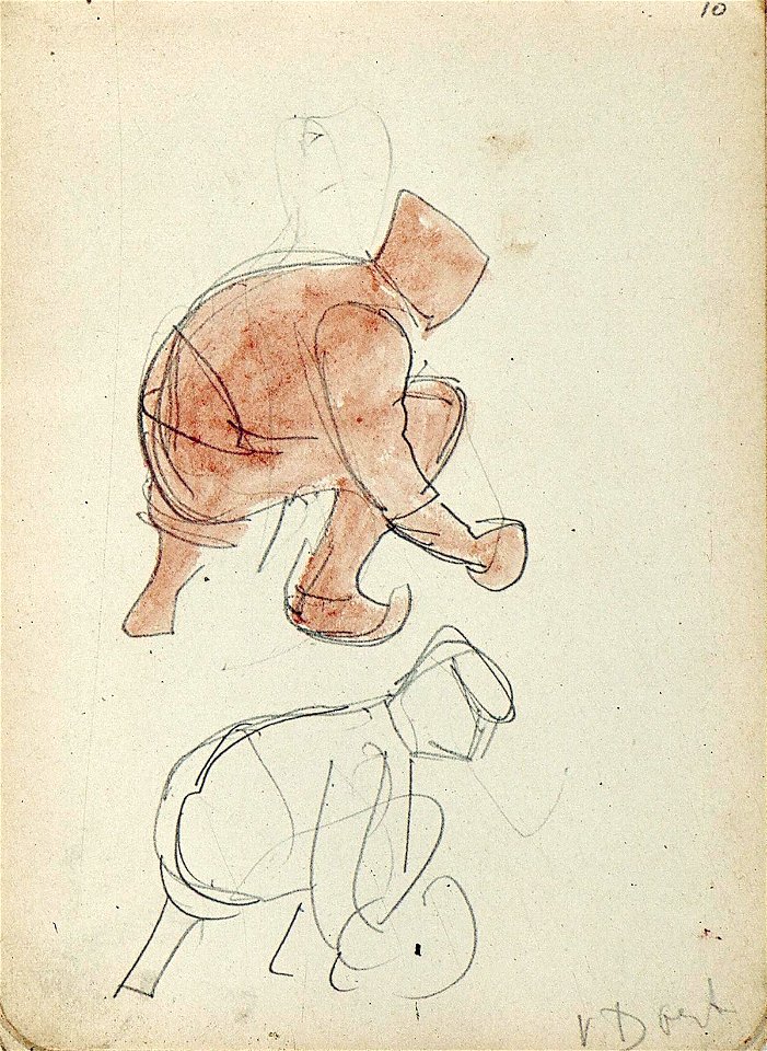 Sketchbook 6, A Farmer Milking by Theo van Doesburg Centraal Museum AB4130-L