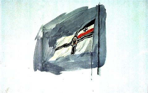 Sketch of the German naval ensign 1867-1903 ( or 1903-21) RMG PV0225
