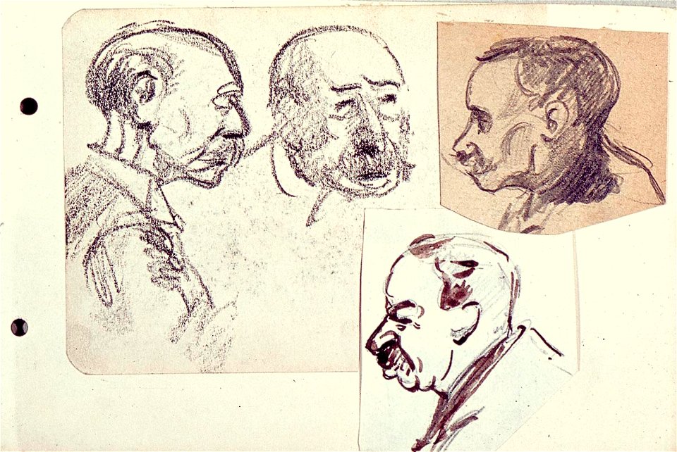 Sketchbook 40, Four Men by Theo van Doesburg Joods Historisch Museum MB00801