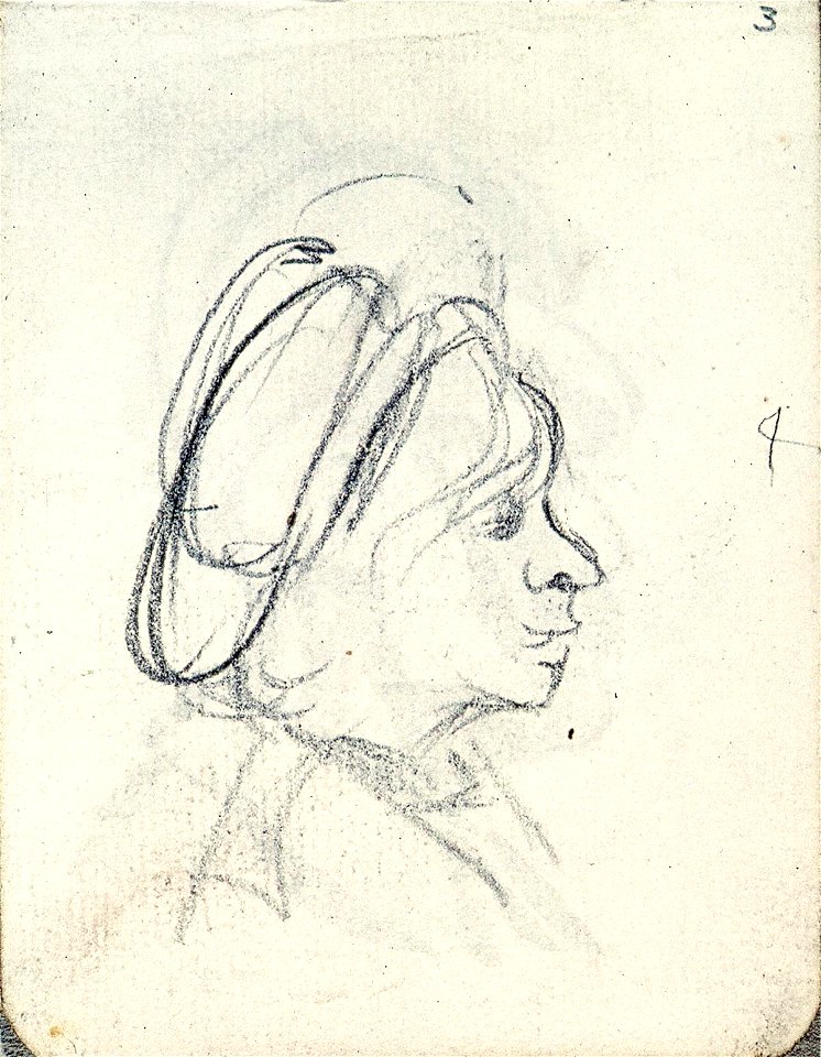 Sketchbook 36, Portrait of a Girl by Theo van Doesburg Centraal Museum AB4127-C