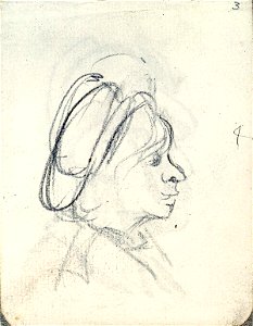 Sketchbook 36, Portrait of a Girl by Theo van Doesburg Centraal Museum AB4127-C