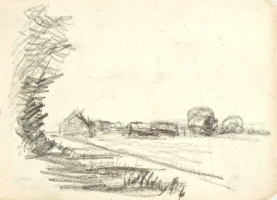 Sketchbook 24, Farmhouse in a Landscape by Theo van Doesburg Centraal Museum AB4128-AE