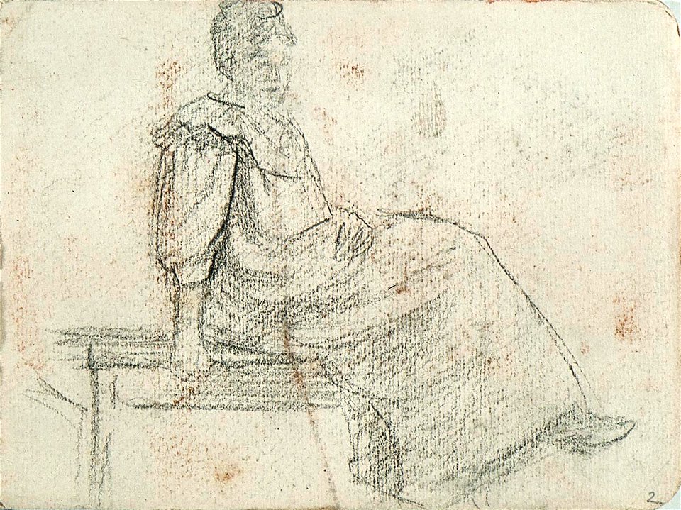 Sketchbook 15, A Woman Sitting by Theo van Doesburg Centraal Museum AB4131-B