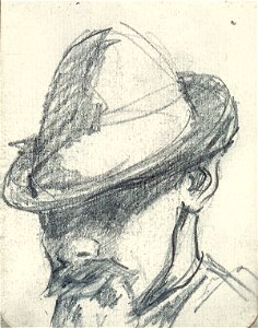 Sketchbook 37, Portrait of a Man with a Hat by Theo van Doesburg Centraal Museum AB4117-I