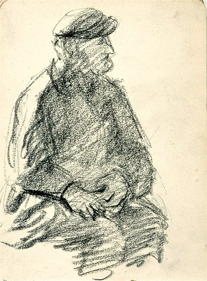 Sketchbook 17, A Man with a Cap Sitting by Theo van Doesburg Centraal Museum AB4124-G